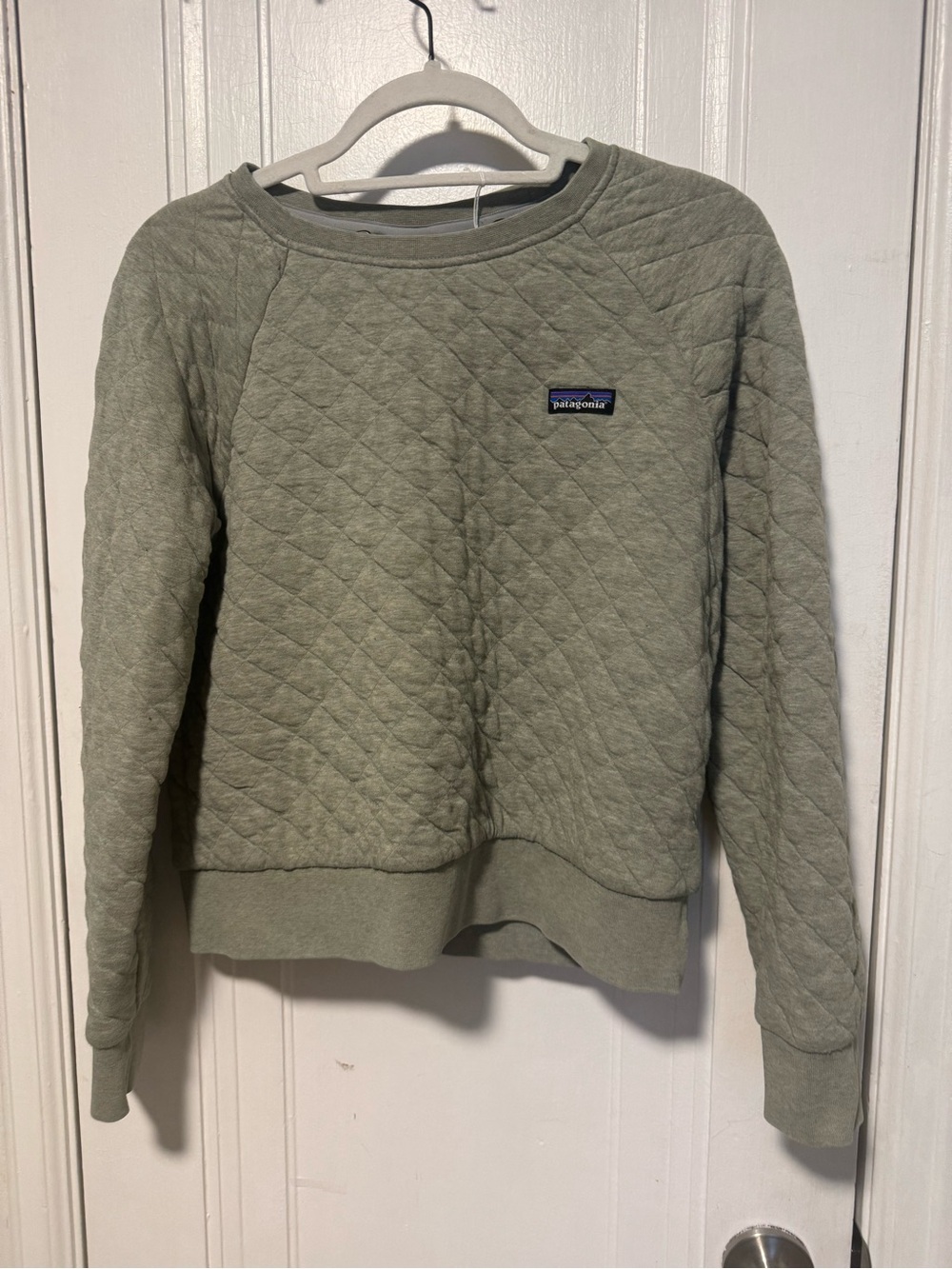 Patagonia Quilted Crewneck Sweatshirt in Sage